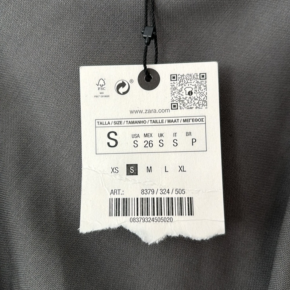 Brand new women Zara midi dress size small olive green/grayish! - Picture 4 of 5